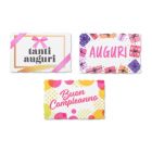 PLAQUETTE SUCRE 8,5x5,5 AUGURI ROSE (3M)